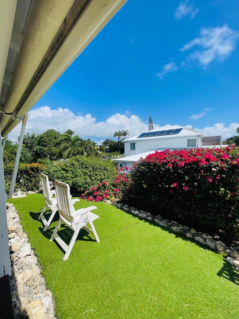 L'hibiscus T2, plage privée, terrasse, barbecue Saint-Francois  Exterior foto