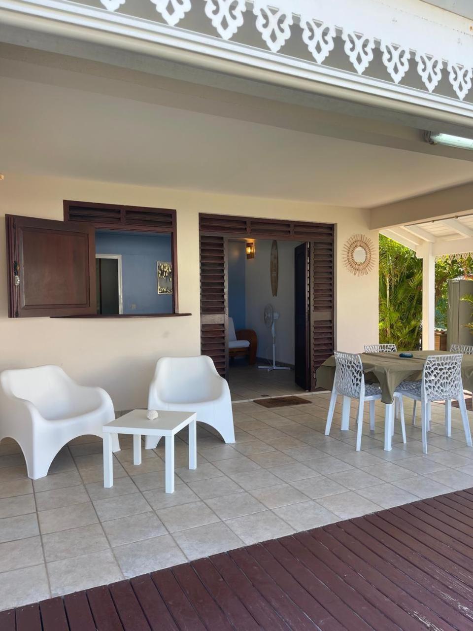 L'hibiscus T2, plage privée, terrasse, barbecue Saint-Francois  Exterior foto